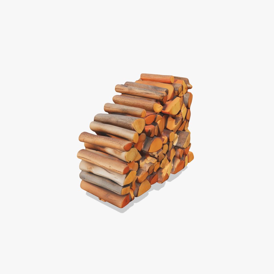 Stacked Firewood Model Pack for Realistic Environments